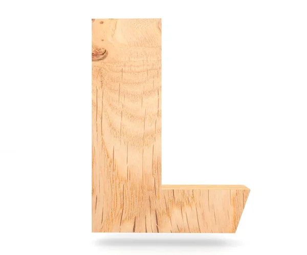 3d dekoratives Holzalphabet, Großbuchstabe l — Stockfoto