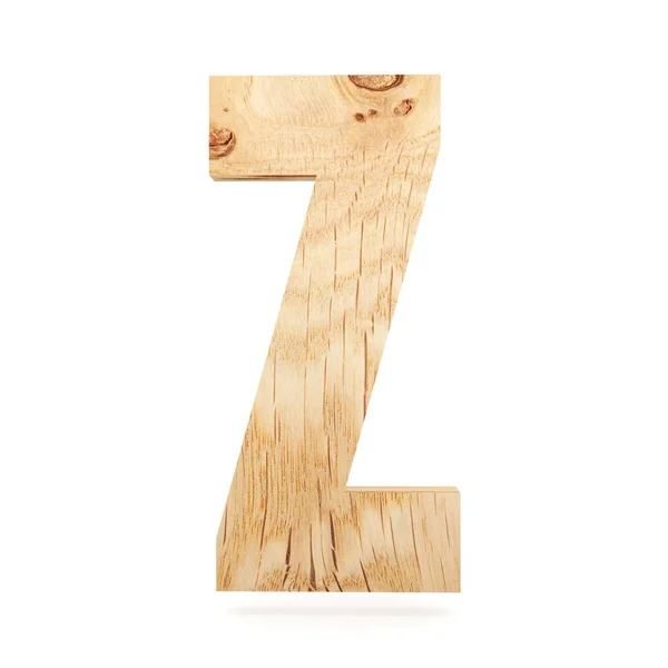 Alfabeto de madeira decorativo 3D, letra maiúscula Z — Fotografia de Stock