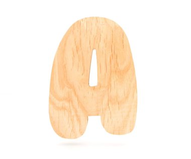 3D dekoratif ahşap alfabe, büyük harf A