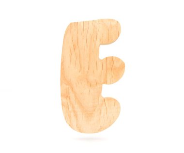 3D dekoratif ahşap alfabe, büyük harf E