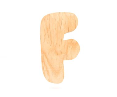 3D dekoratif ahşap alfabe, büyük harf F