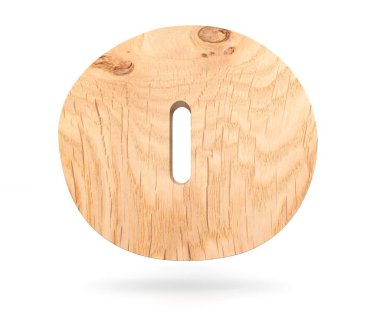 3D dekoratif ahşap alfabe, büyük harf O