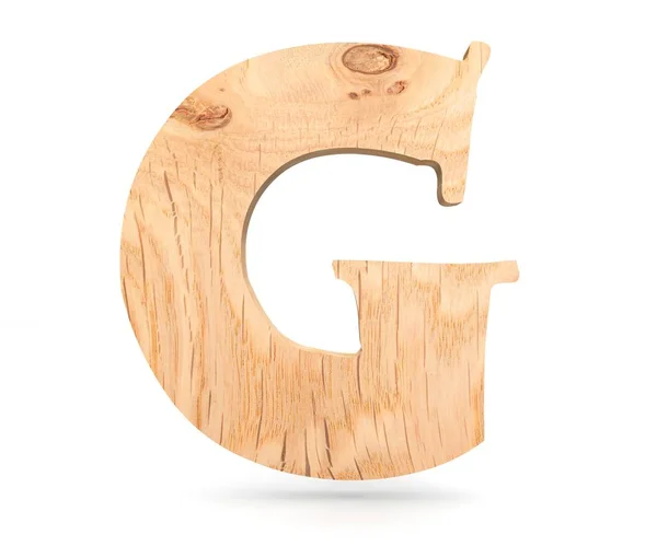3D decoratieve houten alfabet, hoofdletter G — Stockfoto