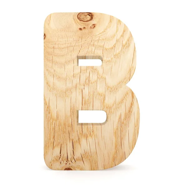 3D dekoratif ahşap alfabe, büyük harf B