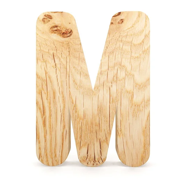 3D dekoratif ahşap alfabe, büyük harf M