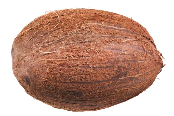 Kokosové ořechy izolované na bílém pozadí s oříznutou cestou — Stock fotografie