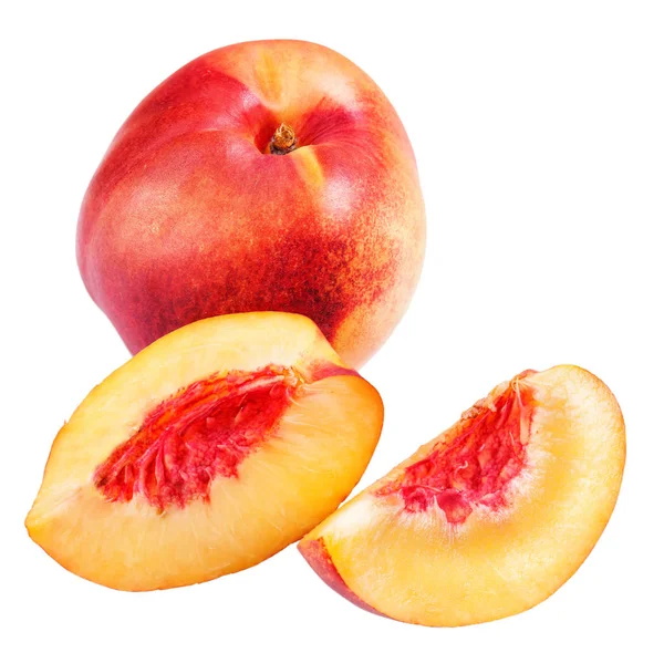 Färska persikor i nära upp — Stockfoto