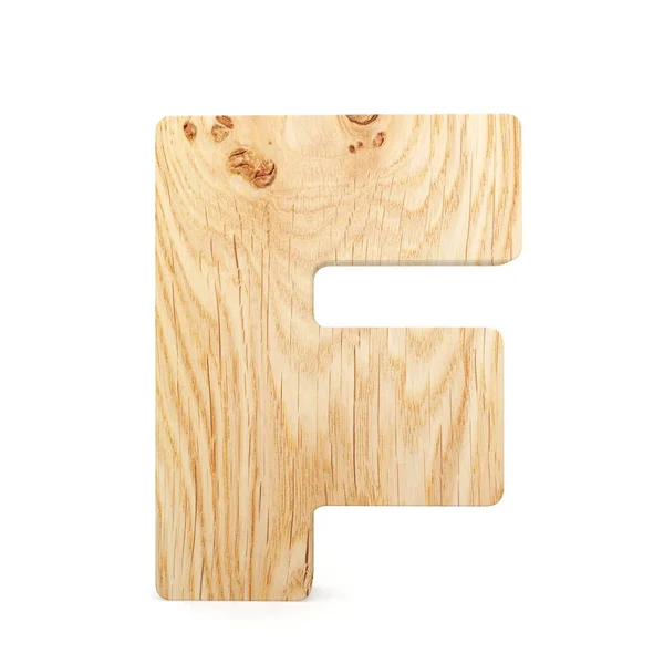 3D decoratieve houten alfabet, hoofdletter F — Stockfoto