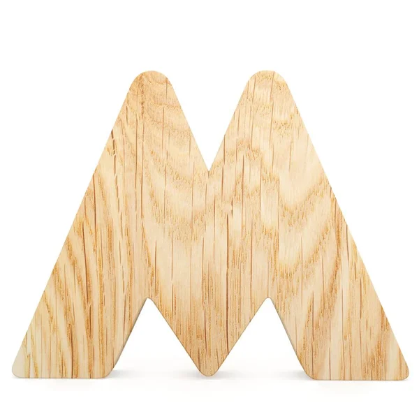 3D dekoratif ahşap alfabe, büyük harf M