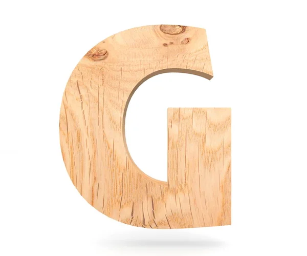 3D decoratieve houten alfabet, hoofdletter G — Stockfoto