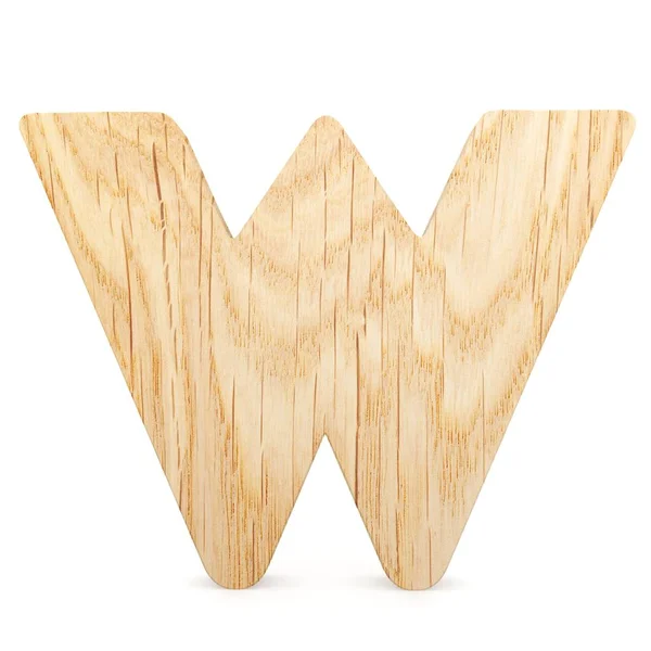 3D dekoratif ahşap alfabe, büyük harf W