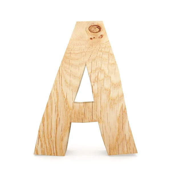3D decoratieve houten alfabet, hoofdletter A — Stockfoto