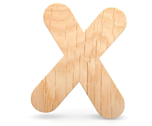 Alfabeto decorativo 3D de madera, mayúscula X —  Fotos de Stock