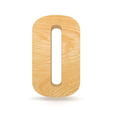 3D dekoratif ahşap alfabe, büyük harf O