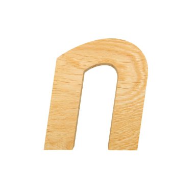 3D dekoratif ahşap alfabe, büyük harf N