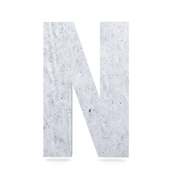 3D decoratieve concrete alfabet, hoofdletter N — Stockfoto
