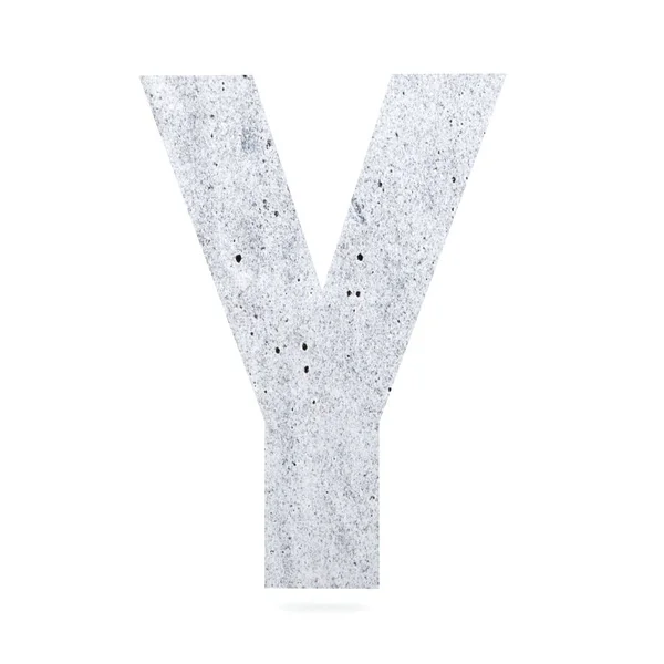 3D dekoracyjne betonowe alfabet, litery Y — Zdjęcie stockowe