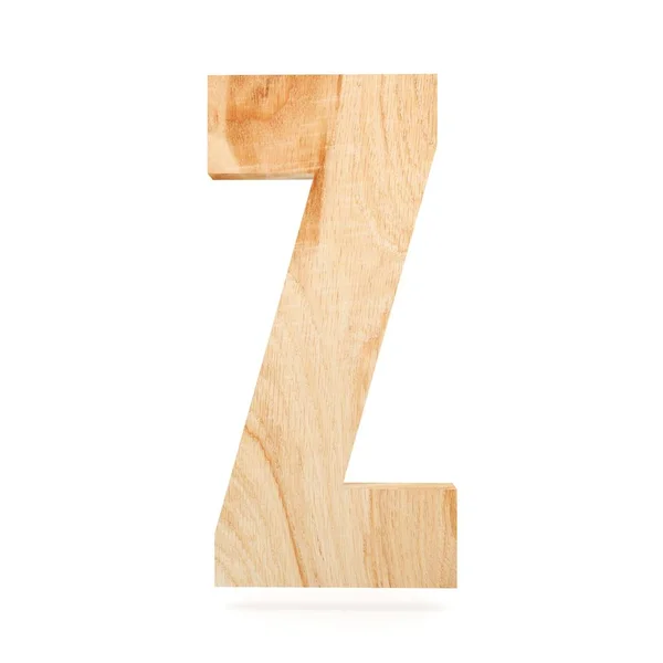 3D decorative wooden Alphabet, capital letter Z — Stock Photo, Image