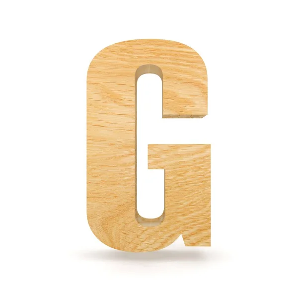 3D διακοσμητικά ξύλινα αλφάβητο, κεφαλαίο γράμμα G — Φωτογραφία Αρχείου