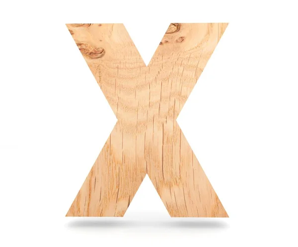Alfabeto de madeira decorativo 3D, letra maiúscula X — Fotografia de Stock