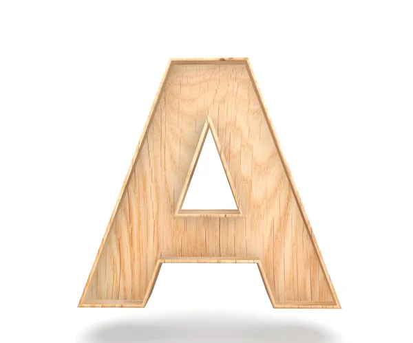 3D decorative wooden Alphabet, capital letter A — Stock Photo, Image