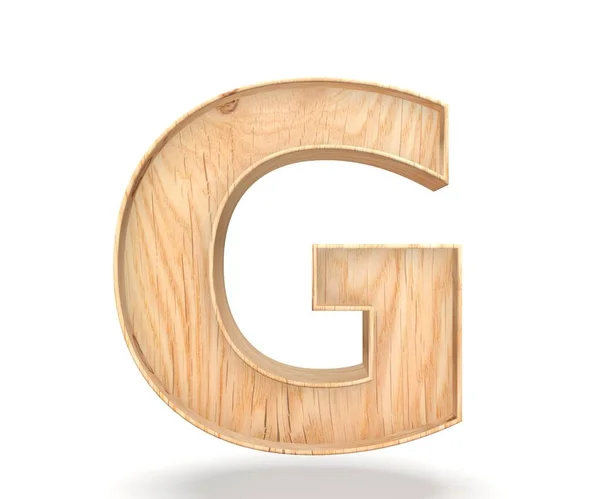 3D decorative wooden Alphabet, capital letter G — Stock Photo, Image