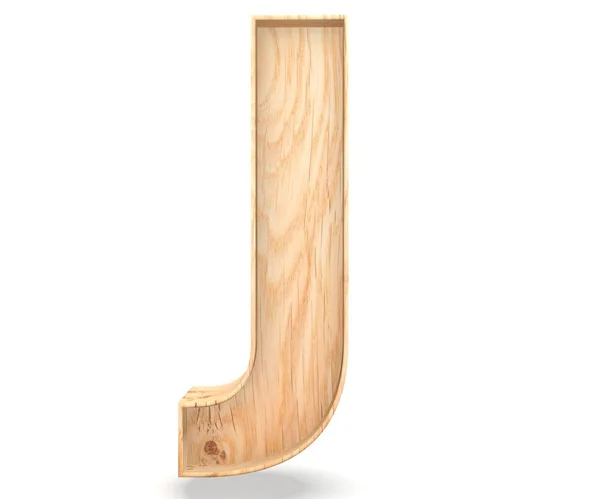 3D decoratieve houten alfabet, hoofdletter J — Stockfoto