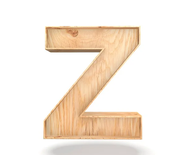 Alfabeto decorativo 3D de madera, letra mayúscula Z —  Fotos de Stock