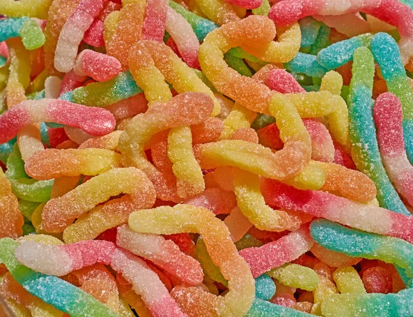 Colorate gelatine a forma di verme — Foto Stock