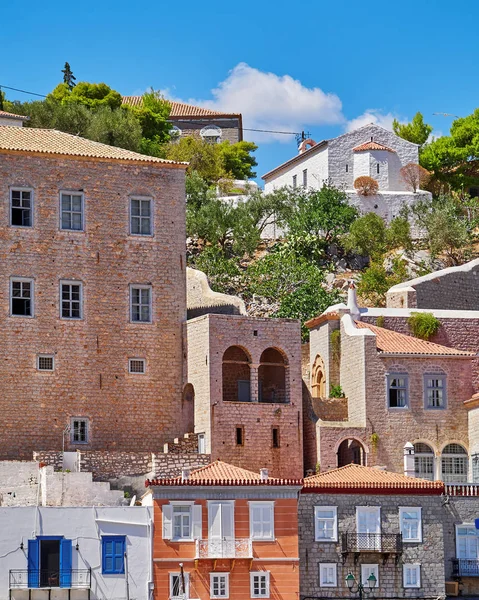 Grekland, utsikt över staden Hydra island — Stockfoto