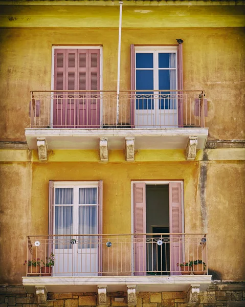 Greece Nafplion, balcony of a vintage house — Stock Photo, Image