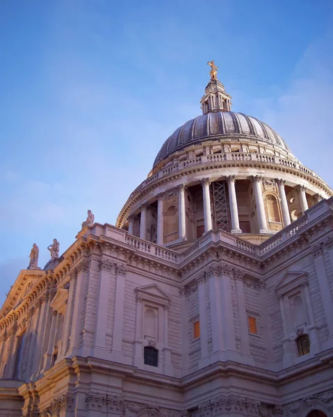 Великобритания Лондон Купол Собора Святого Павла Сумерках — стоковое фото