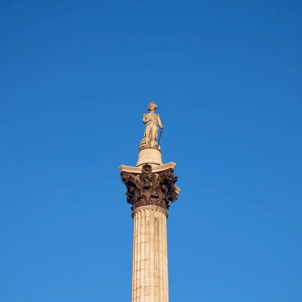 Londres Coluna Nelson Trafalgar Square — Fotografia de Stock