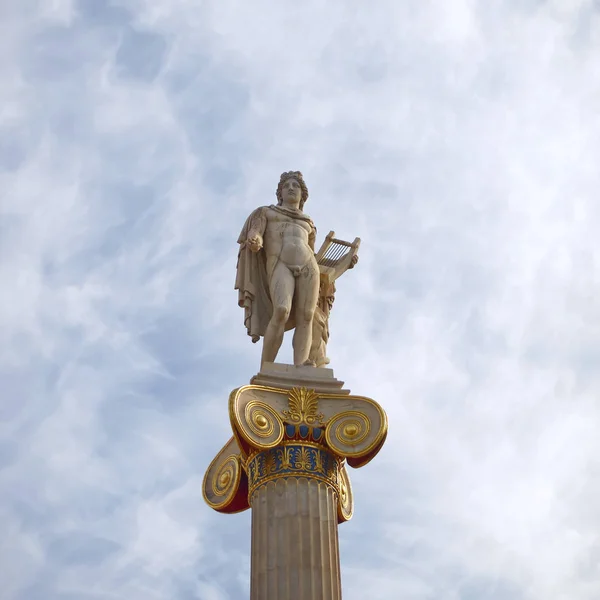 Atenas Greece Estátua Apollo Deus Antigo Música Poesia — Fotografia de Stock