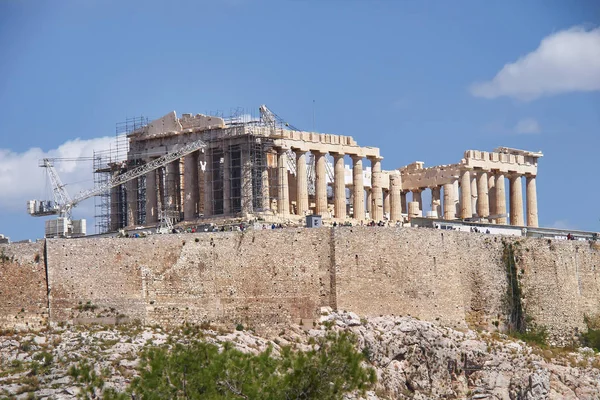 Atina Yunanistan Antik Tapınak Tepe Üzerinde Görüntülemek Güneyden — Stok fotoğraf