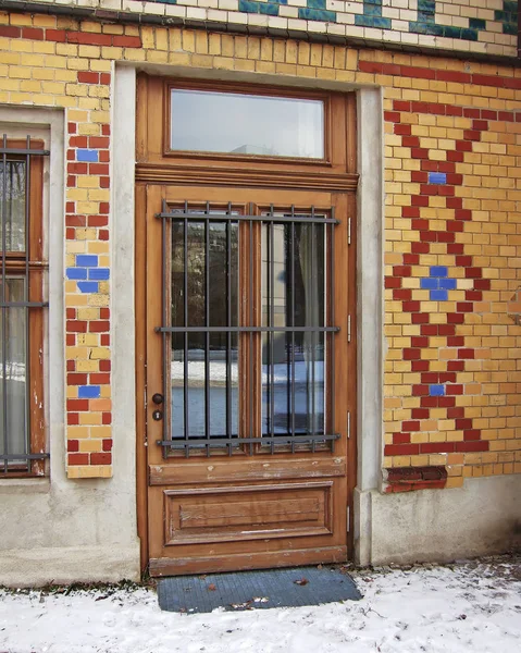Berlim Alemanha Vintage Colorido Casa Porta Entrada — Fotografia de Stock
