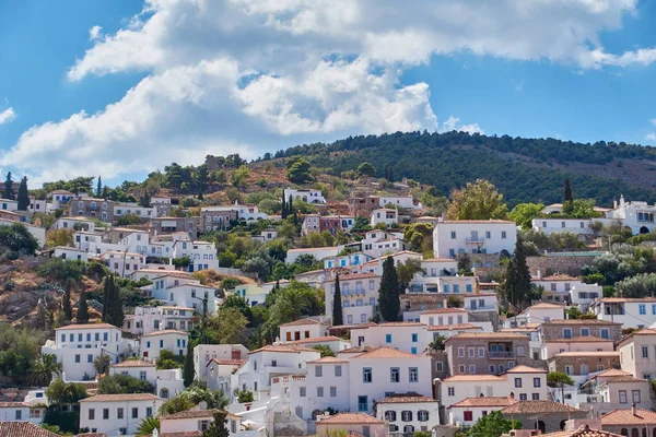 Hydra Island Grekland Pittoresk Utsikt Över Gamla Stan — Stockfoto