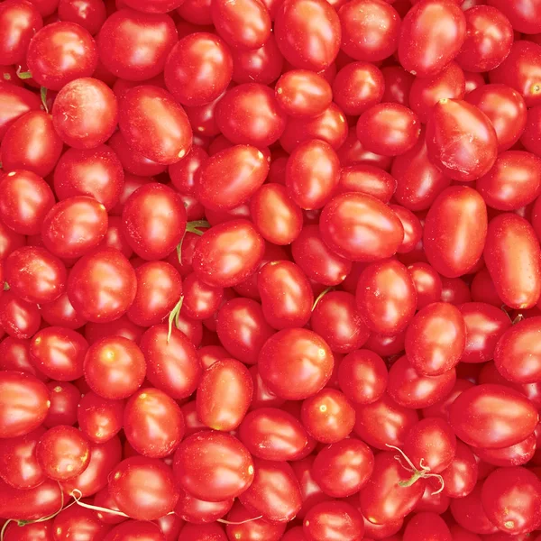 Tomates Cherry Rojos Fondo Natural —  Fotos de Stock