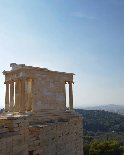 Greece Temple Athena Nike Acropolis Athens Cityscape — Stock Photo, Image