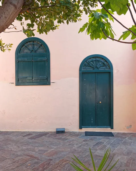 Colorido Exterior Casa Antiguo Barrio Plaka Atenas Grecia — Foto de Stock