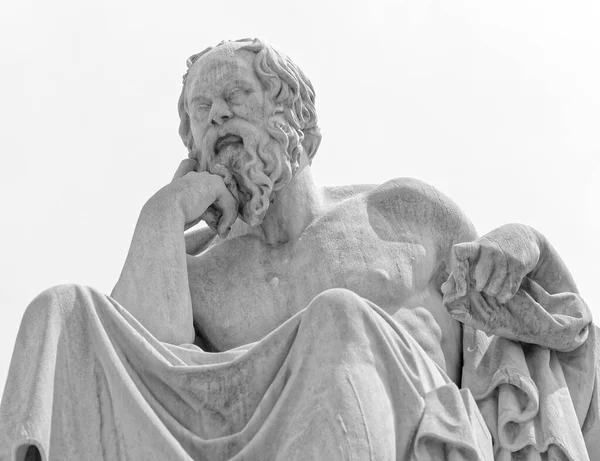 苏格拉底对古希腊哲学家的深刻思考 — 图库照片