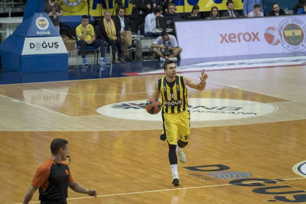 Istanbul Türkiye Mart 2018 Fenerbahçe Için Kostas Sloukas Profesyonel Basketbolcu — Stok fotoğraf