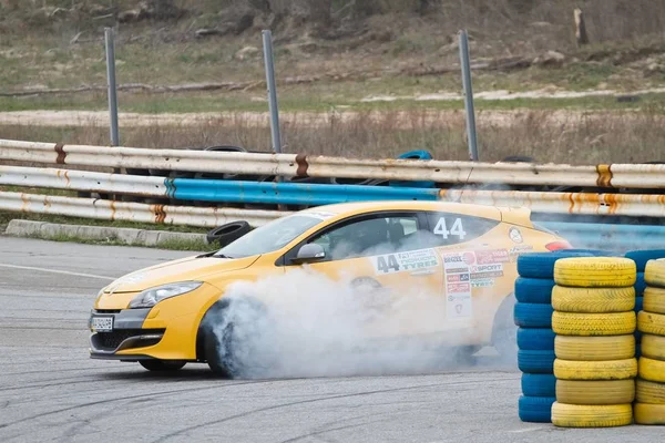 Renault Megane Spor Araba Yarışı Motor Yarışı Chayka Devre Yoğun — Stok fotoğraf