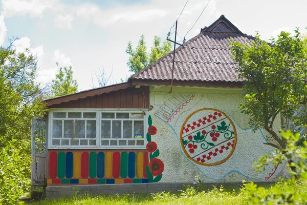 Busha Ukraine 2019 Maison Village Privée Son Mur Peint Avec — Photo