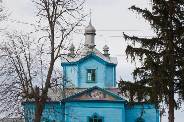 Prybuzke Ukraine 2020 Assomption Mère Dieu Église Orthodoxe Russe Détail — Photo