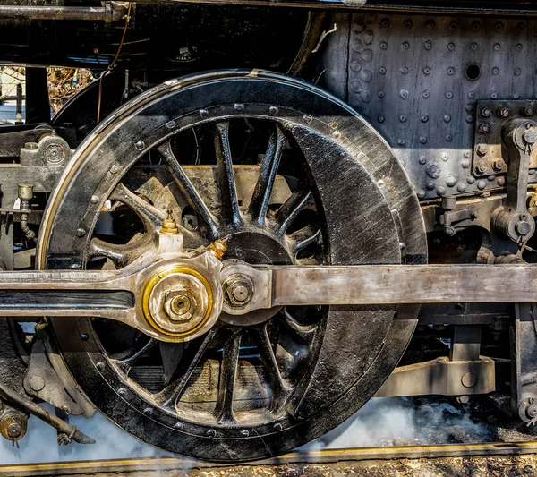 Ångamotorn drivhjulet — Stockfoto