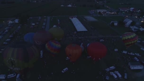 Bird Hand Pensilvânia Setembro 2019 Vista Aérea Dos Balões Quente — Vídeo de Stock