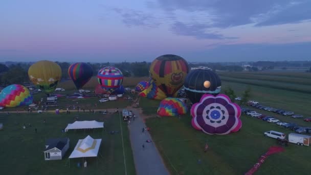 Madár Kézben Pennsylvania Szeptember 2019 Aerial View Morning Launch Hot — Stock videók