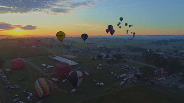 Bird Hand Pennsylvania September 2019 Aerial View Morning Launch Hot — Αρχείο Βίντεο