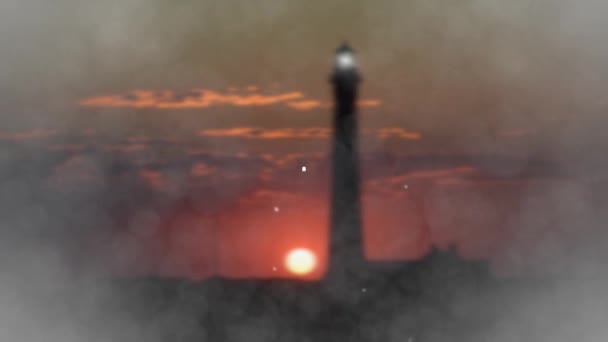 明るい納屋の背景を持つ幸せな新年のアニメーション — ストック動画